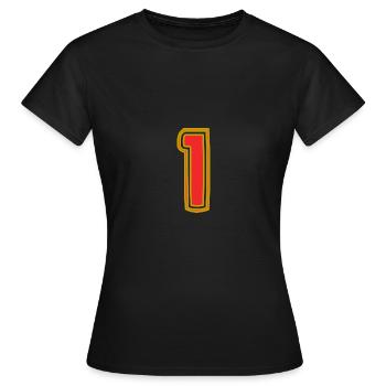 1. 1 AN. 1er ANNIVERSAIRE. ANNIVERSAIRE 1 AN - T-shirt Femme - noir - Devant - AI Model Female 172 dark (172cm)