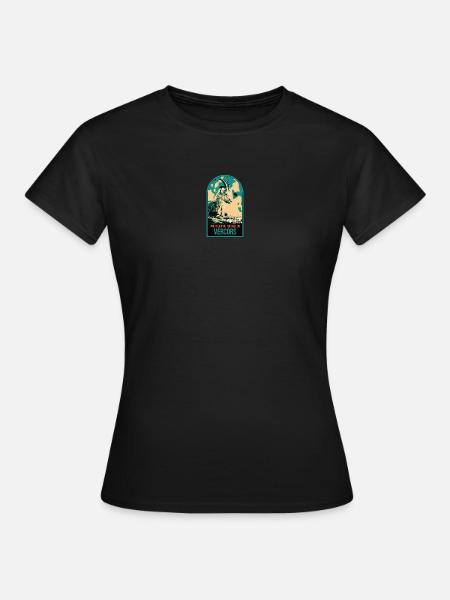 Illustration d'un Bouquetin dans Parc du Vercors - T-shirt Femme - noir