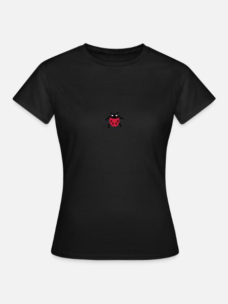 Marienkäfer / ladybug (3c) - Frauen T-Shirt - Schwarz