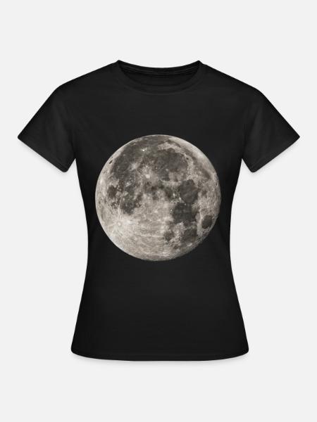 Vollmond - Frauen T-Shirt - Schwarz