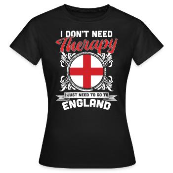 Angleterre - T-shirt Femme - noir - Devant - AI Model Female 172 dark (172cm)