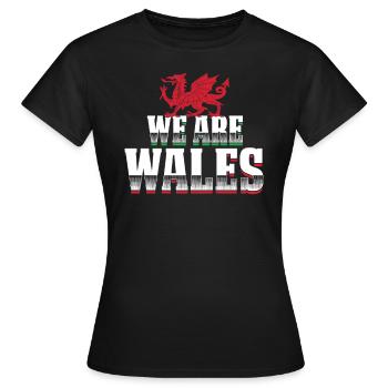 Pays de Galles - T-shirt Femme - noir - Devant - AI Model Female 172 dark (172cm)