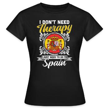 espagnol - T-shirt Femme - noir - Devant - AI Model Female 172 dark (172cm)