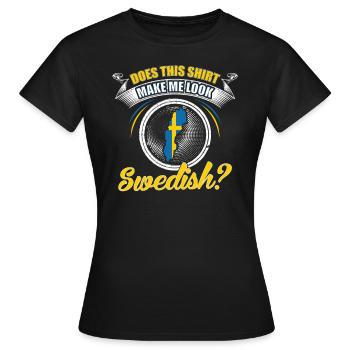Suède - T-shirt Femme - noir - Devant - AI Model Female 172 dark (172cm)