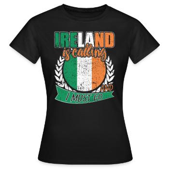 Drapeau national de Dublin Irlande - T-shirt Femme - noir - Devant - AI Model Female 172 dark (172cm)