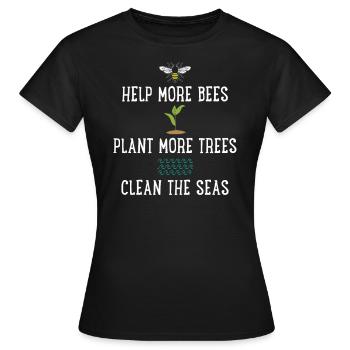 Protection de la nature Cadeau - T-shirt Femme - noir - Devant - AI Model Female 172 dark (172cm)