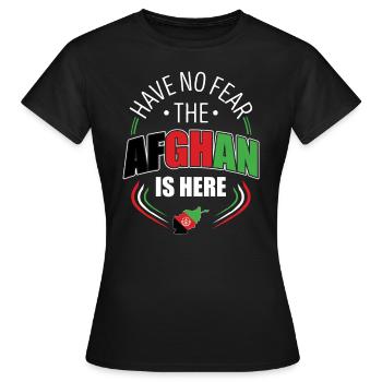 N'ayez pas peur, l'Afghan est ici - T-shirt Femme - noir - Devant - AI Model Female 172 dark (172cm)