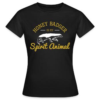 Ratel Mammifère - T-shirt Femme - noir - Devant - AI Model Female 172 dark (172cm)