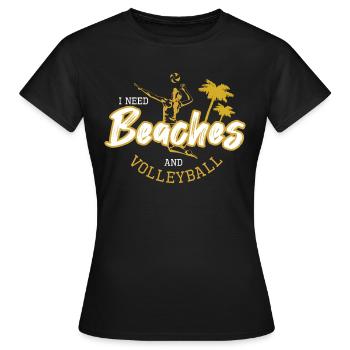 Beach-Volleyball - Frauen T-Shirt - Schwarz - Vorne - AI Model Female 172 dark (172cm)
