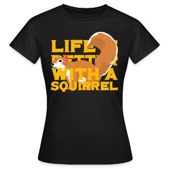 Squirrel Squirrel - Women's T-Shirt - black - Front - AI Model Female 172 dark (172cm)