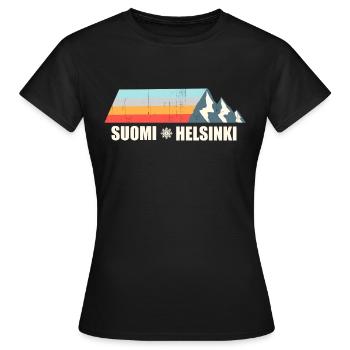 Helsinki - T-shirt Femme - noir - Devant - AI Model Female 172 dark (172cm)
