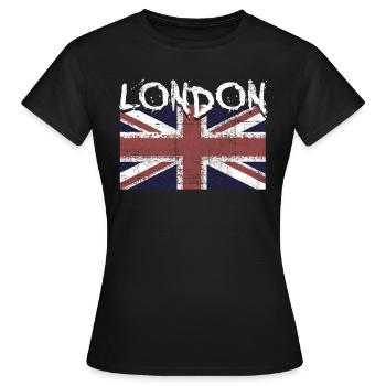 Londres - T-shirt Femme - noir - Devant - AI Model Female 172 dark (172cm)