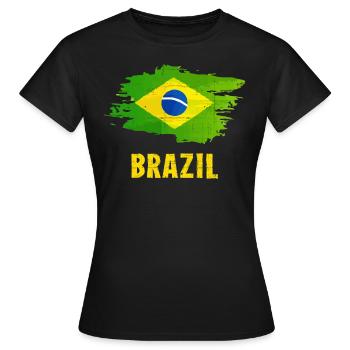 Brazil - Women's T-Shirt - black - Front - AI Model Female 172 dark (172cm)