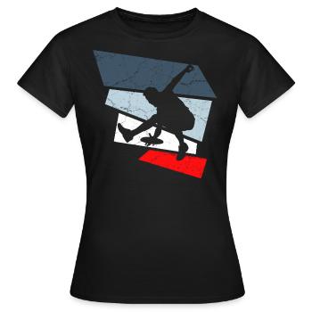 frisbee - T-shirt Femme - noir - Devant - AI Model Female 172 dark (172cm)