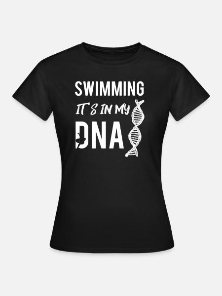 schwimmen - Dame-T-shirt - sort
