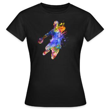 handball - T-shirt Femme - noir - Devant - AI Model Female 172 dark (172cm)