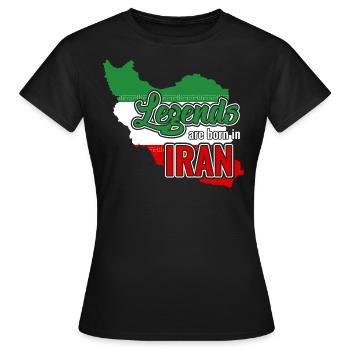 Iran - T-shirt Femme - noir - Devant - AI Model Female 172 dark (172cm)