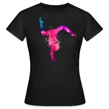 Poirier gymnaste gymnastique fille - T-shirt Femme - noir - Devant - AI Model Female 172 dark (172cm)