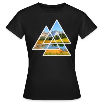 Dolomites Nature - T-shirt Femme - noir - Devant - AI Model Female 172 dark (172cm)