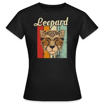 leopard - Women's T-Shirt - black - Front - AI Model Female 172 dark (172cm)