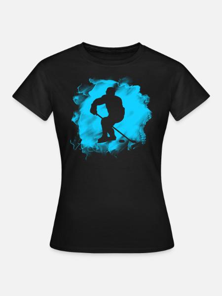 Eishockey - Frauen T-Shirt - Schwarz