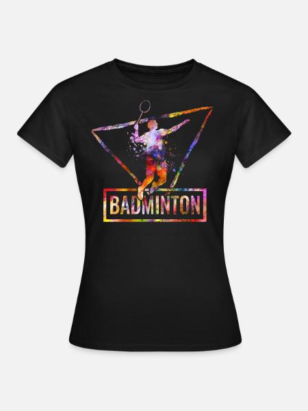 Badminton - Frauen T-Shirt - Schwarz