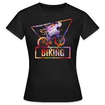 Faire du vélo - T-shirt Femme - noir - Devant - AI Model Female 172 dark (172cm)