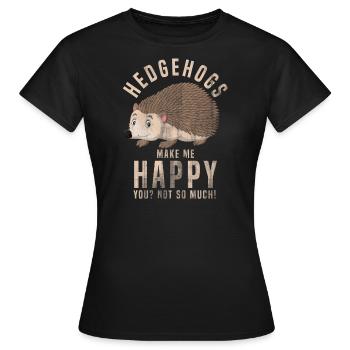 Hérisson - T-shirt Femme - noir - Devant - AI Model Female 172 dark (172cm)