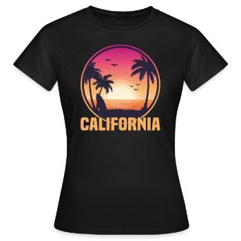 California - Women's T-Shirt - black - Front - AI Model Female 172 dark (172cm)