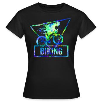 Faire du vélo - T-shirt Femme - noir - Devant - AI Model Female 172 dark (172cm)