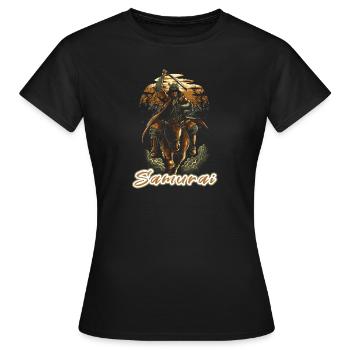 Samurai - Frauen T-Shirt - Schwarz - Vorne - AI Model Female 172 dark (172cm)