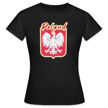 Polen - Frauen T-Shirt - Schwarz - Vorne - AI Model Female 172 dark (172cm)