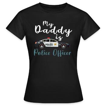 Officier de police - T-shirt Femme - noir - Devant - AI Model Female 172 dark (172cm)