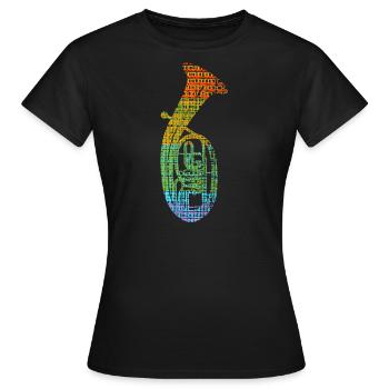 Cor ténor - T-shirt Femme - noir - Devant - AI Model Female 172 dark (172cm)