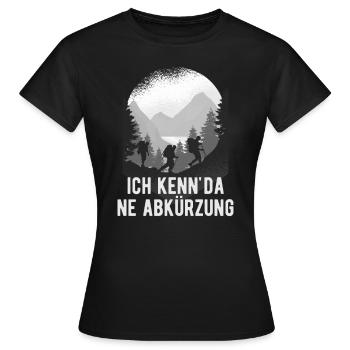 Je connais une abréviation I Mountains Home Vacation - T-shirt Femme - noir - Devant - AI Model Female 172 dark (172cm)