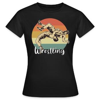 Ringen - Frauen T-Shirt - Schwarz - Vorne - AI Model Female 172 dark (172cm)