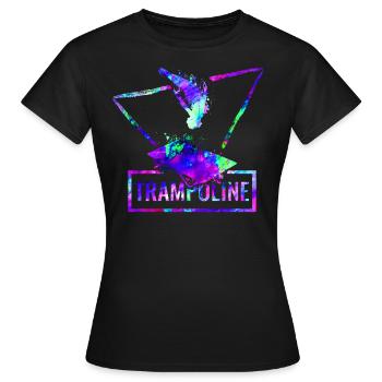 Trampolin - Frauen T-Shirt - Schwarz - Vorne - AI Model Female 172 dark (172cm)
