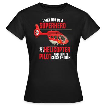 helicopter - Women's T-Shirt - black - Front - AI Model Female 172 dark (172cm)