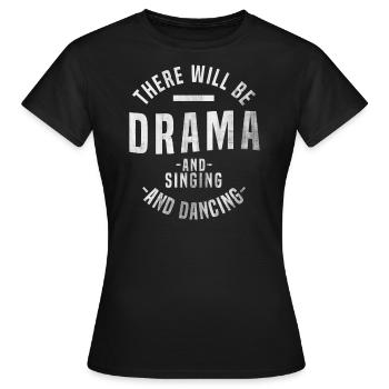 Drama - Frauen T-Shirt - Schwarz - Vorne - AI Model Female 172 dark (172cm)