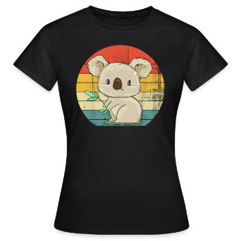 Koala drawing - Women's T-Shirt - black - Front - AI Model Female 172 dark (172cm)