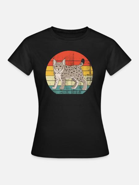 Luchs Lieblingstier - Frauen T-Shirt - Schwarz