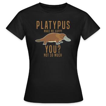 platypus - Women's T-Shirt - black - Front - AI Model Female 172 dark (172cm)