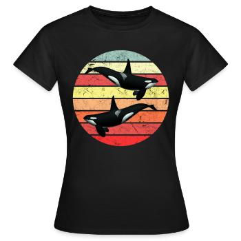 Orque - Rétro - T-shirt Femme - noir - Devant - AI Model Female 172 dark (172cm)