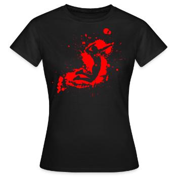 Volleyball Spike Man Rot - Frauen T-Shirt - Schwarz - Vorne - AI Model Female 172 dark (172cm)