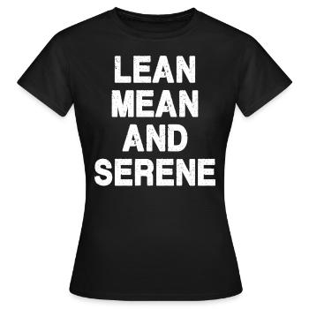 Maigre, méchant et serein - T-shirt Femme - noir - Devant - AI Model Female 172 dark (172cm)