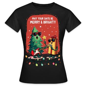 Merry and Bright - Women's T-Shirt - black - Front - AI Model Female 172 dark (172cm)