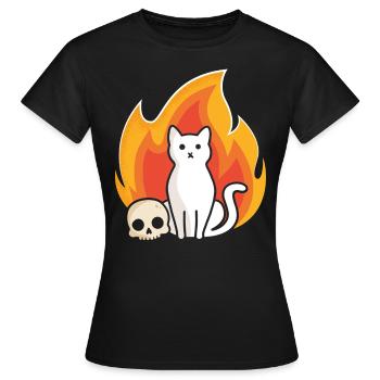 Purr-gatory - Women's T-Shirt - black - Front - AI Model Female 172 dark (172cm)