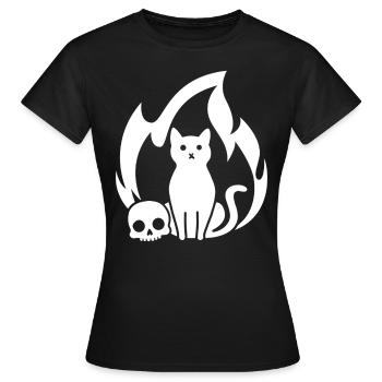 Purr-gatory - Women's T-Shirt - black - Front - AI Model Female 172 dark (172cm)