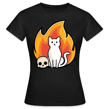 Purr-gatory - Women's T-Shirt - black - Front - AI Model Female 172 dark (172cm)