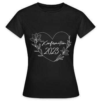 Konfirmand 2023 Konfirmation - Frauen T-Shirt - Schwarz - Vorne - AI Model Female 172 dark (172cm)